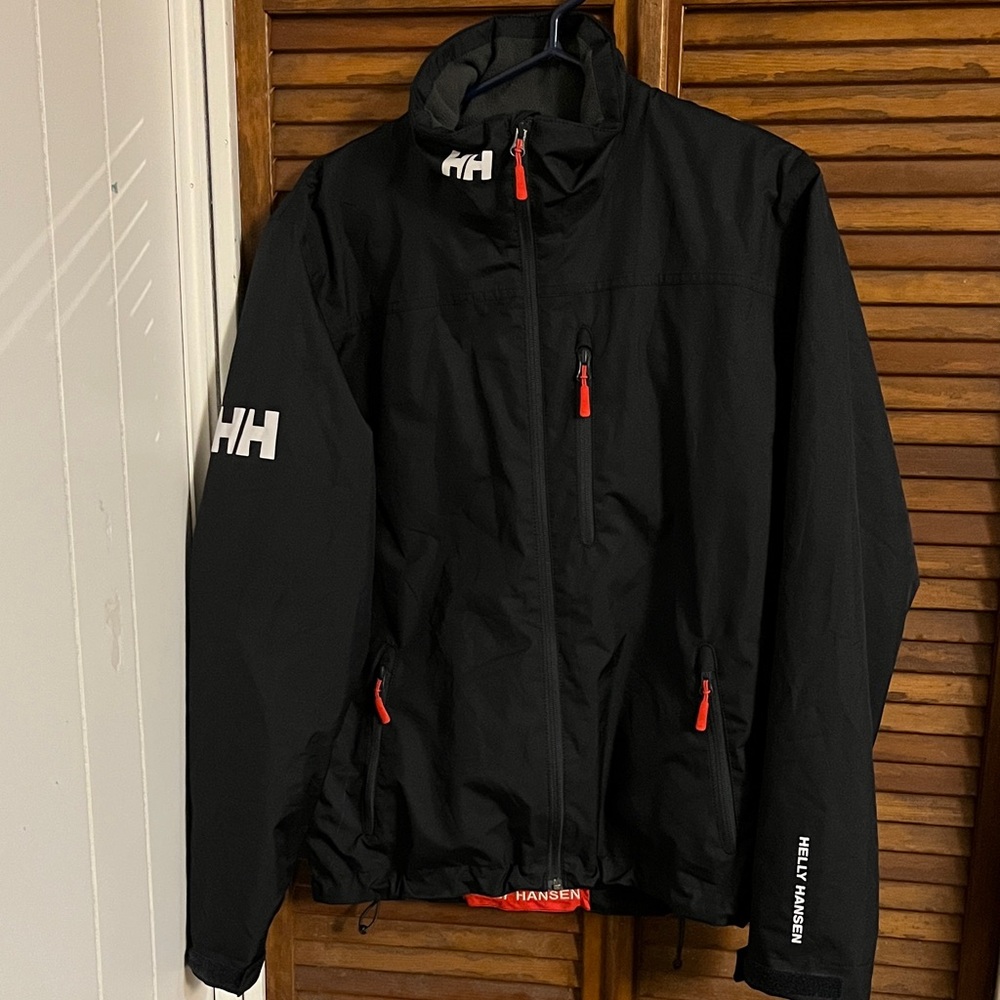 Helly Hansen Black Jacket with Red Zippers